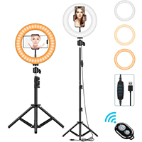 Fotografia LED wypełnienie oświetlenie stojak trójnóg zdjęcie z kamery Studio koło Led Selfie lampa pierścieniowa lampa telefoniczna wideo Youtube 1